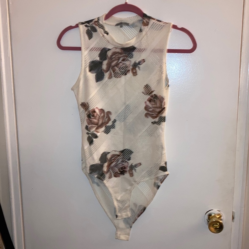 Floral mesh bodysuit